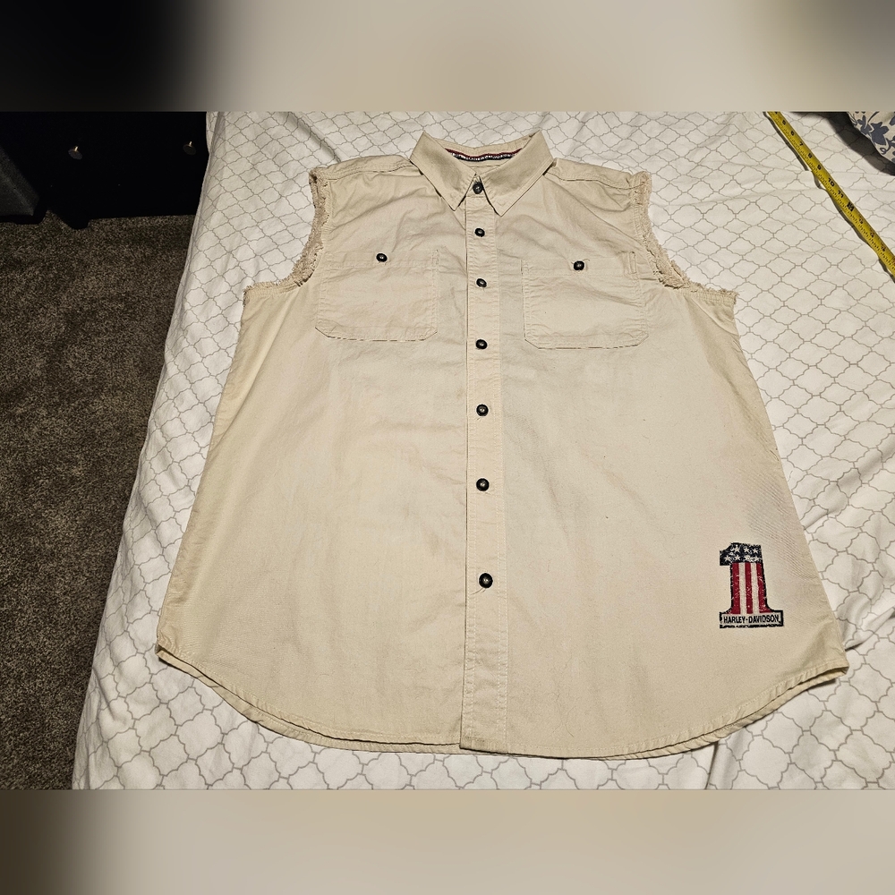 Men's Sleeveless White Shirt